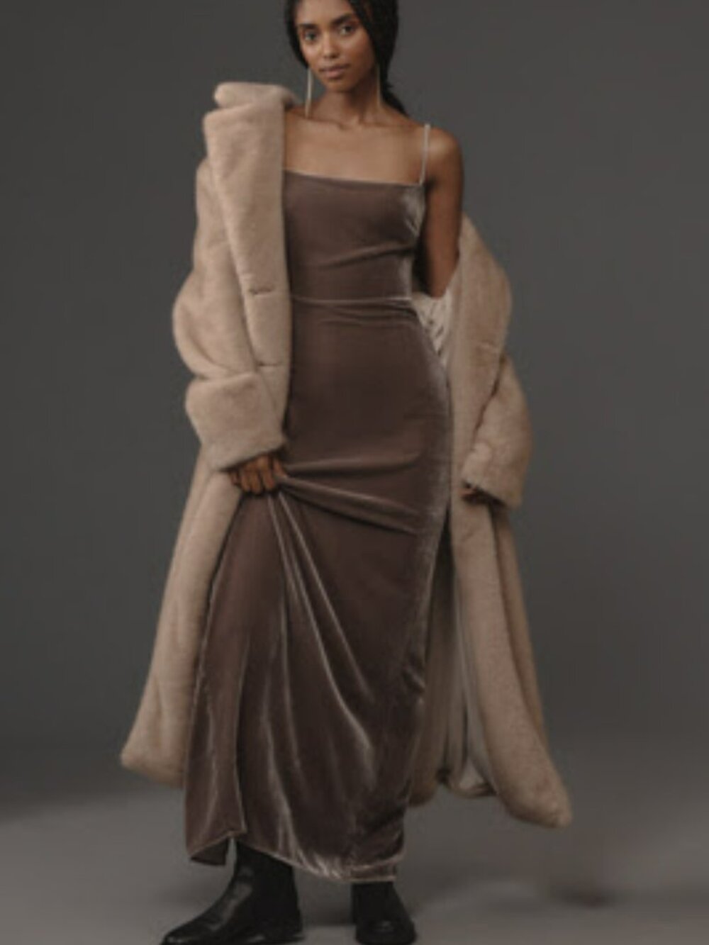 Reformation Frankie Velvet Dress NWT - Picture 3 of 10